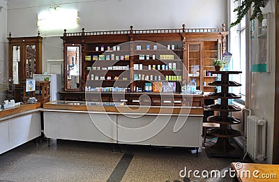 The old operating pharmacy Editorial Stock Photo