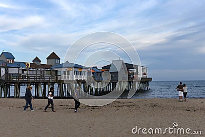 Old orchard beach city state maine usa attraction Editorial Stock Photo