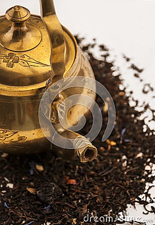 Old oriental teapot Stock Photo