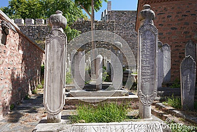 Old Graveyard in Bursa, Turkiye Stock Photo