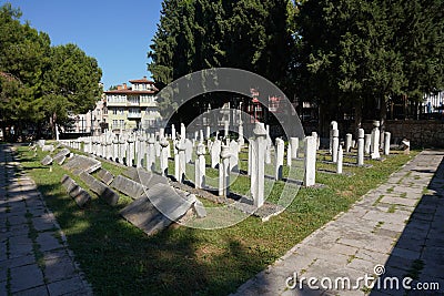 Old Graveyard in Bursa, Turkiye Stock Photo