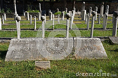 Old Graveyard in Bursa, Turkiye Stock Photo