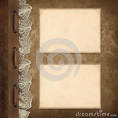 Vintage background, page family album Stock Photo