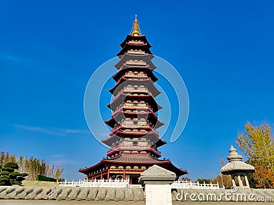 Old pagoda in Jinhua China Editorial Stock Photo