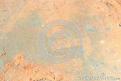 Old paint on rusty metal texture. Stock Photo