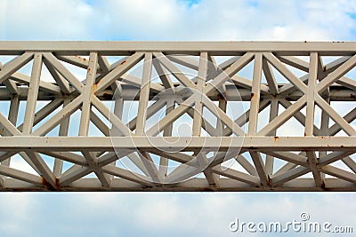 Old painted metal truss Stock Photo