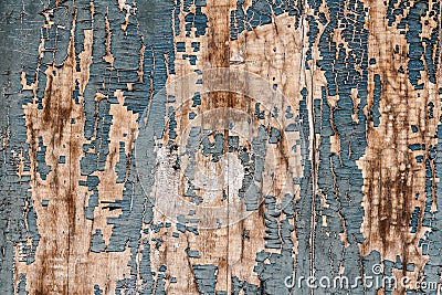 Old painted peeling wooden wall, backround, texture Stock Photo