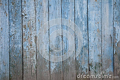 Old painted wooden fence, naturally weathered Stock Photo