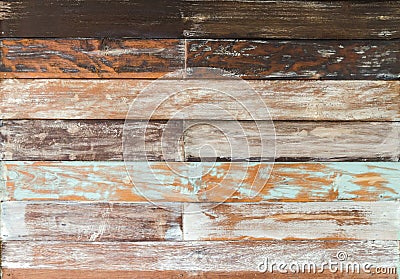 Old painted wooden wall texture Stock Photo