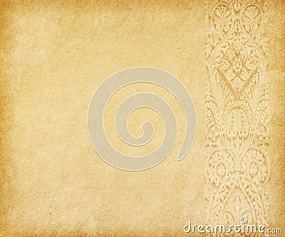 Old paper with oriental ornament. Stock Photo