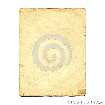 Old paper texture. Blank vintage page. Rough faded sheet surface. Stock Photo