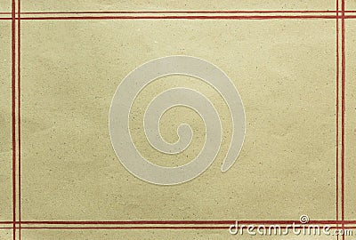 Old paper texture with red line, abstract Background Stock Photo