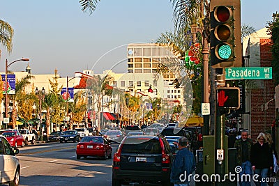 Old Pasadena, Greater Los Angeles, California, USA Editorial Stock Photo