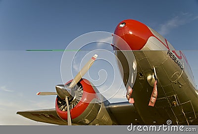 Old passenger plane Stock Photo