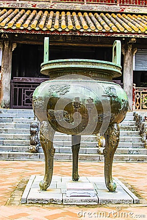 Old Pavillion, Complex of Hue Monuments in Hue, World Heritage Site, Vietnam. Editorial Stock Photo