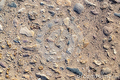 An old paving roadway. Road paved with cobblestones. Stock Photo