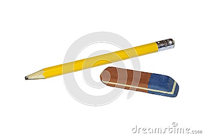 Pencil and eraser Stock Photo