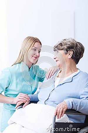 Old people assistant Stock Photo