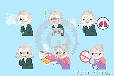 Old people with health concept Vector Illustration