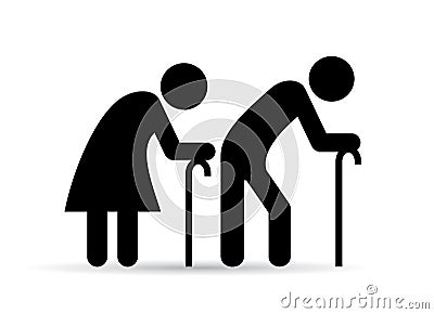 Old people icon Vector Illustration