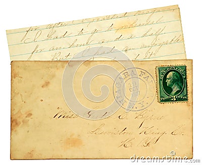 Old Personal Letter. Editorial Stock Photo