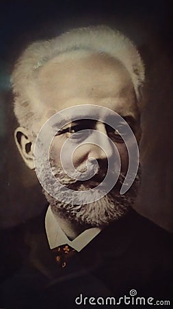 old photo by composer Pyotr Tchaikovsky Editorial Stock Photo