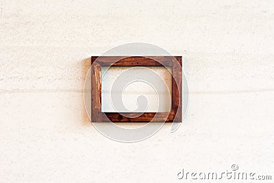 Old photo wooden frame Stock Photo