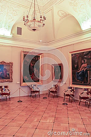 The old pictures on the walls. Editorial Stock Photo