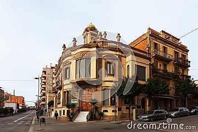 Old picturesque house in Badalona, Spain Editorial Stock Photo