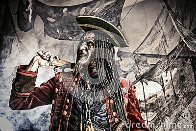 Old pirate dead Stock Photo