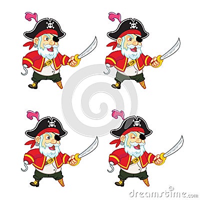 Old Pirate Game Sprite Stock Photo