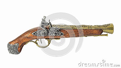 Old pirate pistol Stock Photo