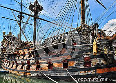 Old pirate ship Stock Photo