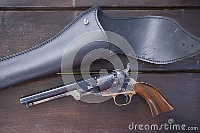 Old pistol during cleaning Stock Photo