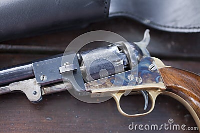 Old pistol during cleaning Stock Photo