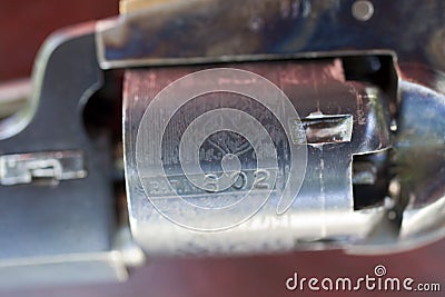 Old pistol during cleaning Stock Photo