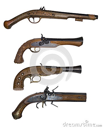 Old pistols Stock Photo