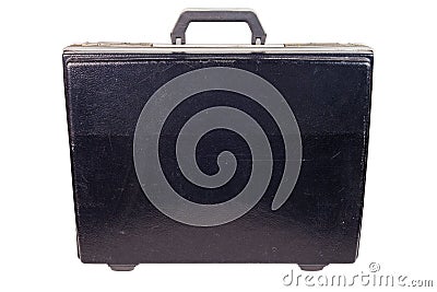 old plastic soviet attache case from 1970s isolated on white background Stock Photo