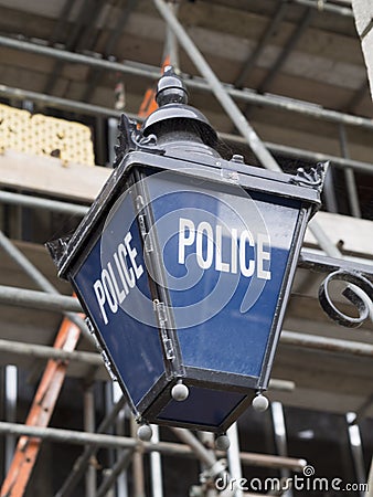 Old Police Sign Editorial Stock Photo