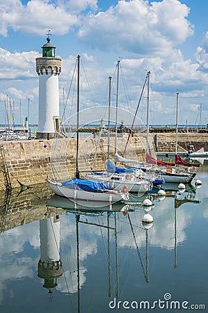 Old port of Haliguen on the Quibreon peninsula, Brittany, France Editorial Stock Photo