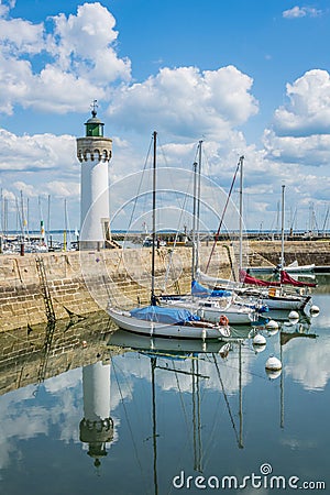 Old port of Haliguen on the Quibreon peninsula, Brittany, France Editorial Stock Photo