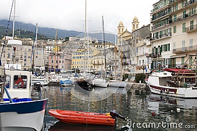 Old port harbor Bastia Corsica France Stock Photo