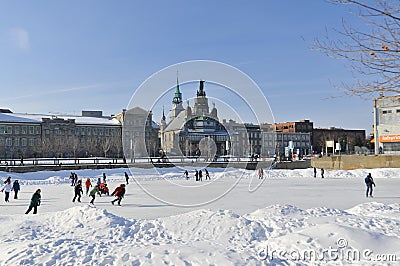 Old port ice rink Editorial Stock Photo
