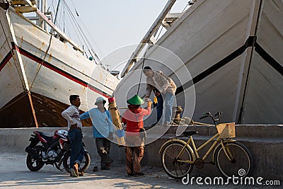 Old port of Jakarta Editorial Stock Photo