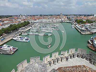 Old port of la Rochelle Editorial Stock Photo