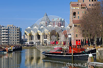 Old port of Rotterdam Editorial Stock Photo