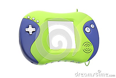 Old Portable Video Game Console. 3d Rendering Stock Photo