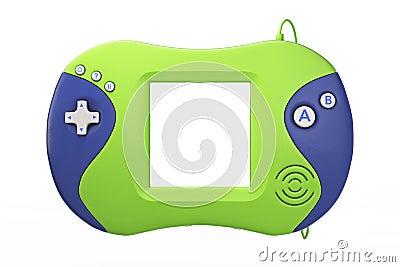 Old Portable Video Game Console. 3d Rendering Stock Photo