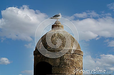 Old portuguese architecture in Essaouira mogador in Morocco Stock Photo