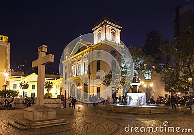 Old portuguese colonial church in macau macao china Editorial Stock Photo